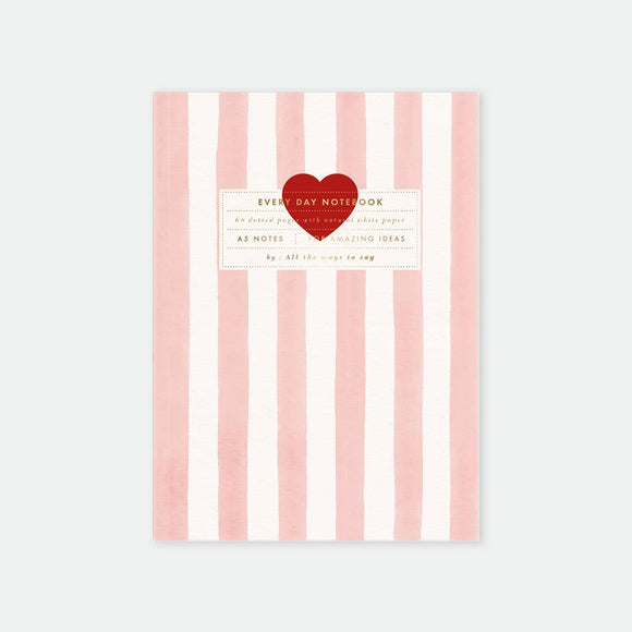 Notebook - Pink stripes - All The Ways To Say