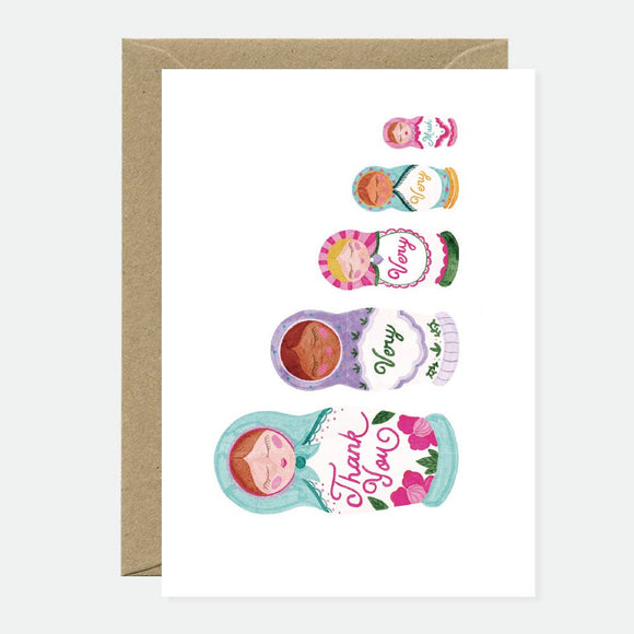 Greeting card - Thank you dolls - All The Ways To Say