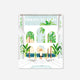 Back cover of Travel Clichés 2026 wall calendar by All the Ways to Say showing 12 illustrated travel scenes for each month