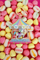 Merry Go Round keychain by All The Ways To Say on colorful candy background – pastel enamel carousel design