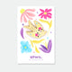Lovebird enamel pin by All the Ways to Say featuring gold-plated bird with floral and heart details on colorful botanical background.