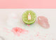 U Had Me at Gin enamel pin by All The Ways To Say on half lime with ice cubes and pink salt – cocktail inspired flatlay