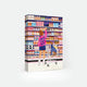 Sugar Market 1000-piece jigsaw puzzle box by All The Ways To Say, illustration of a girl reaching for jam on a colorful grocery store shelf with her dog in the shopping cart, text reads "Jigsaw Puzzle".