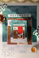 Fotomatic - Puzzle 1000 pieces: the colorful product box placed over the finished photobooth puzzle.